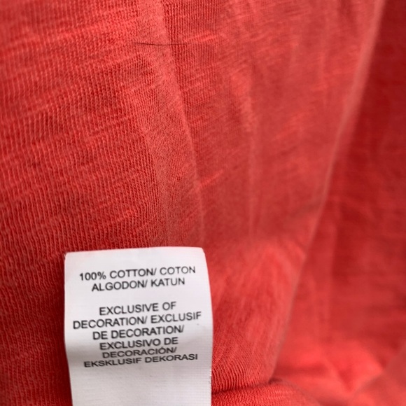 Lucky Brand Embellished Coral LS Tee - Picture 7 of 8